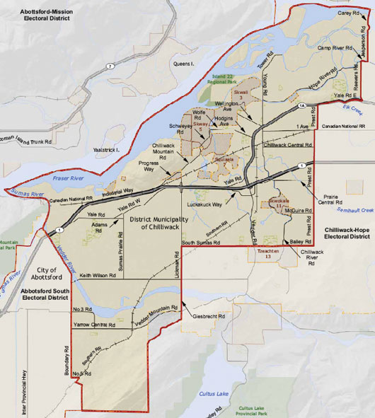 Chilliwack Bc Map